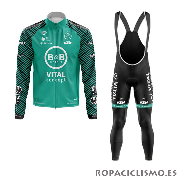 2020 Maillot Vital Concept-BB Hotels Tirantes Mangas Largas Blanco Verde